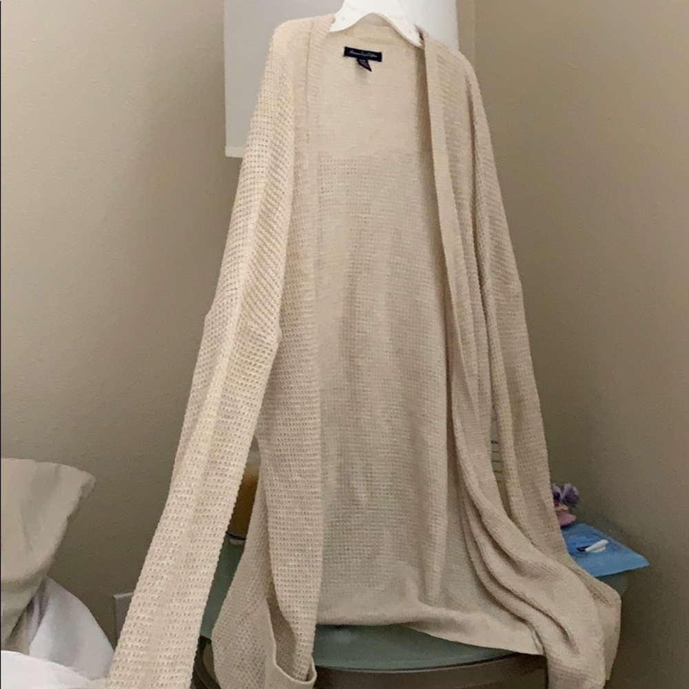 Long tan/cream sweater